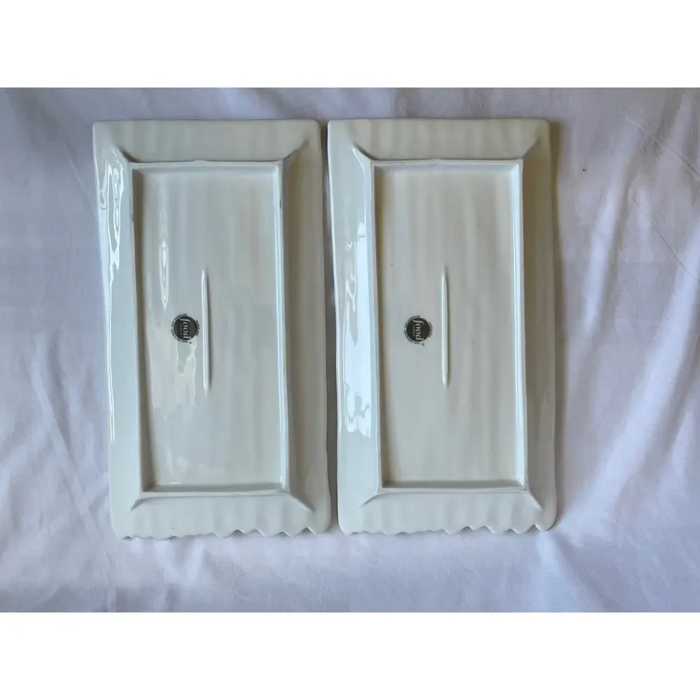 Set of 2 Asparagus Themed Serve Plates Perfect Condition